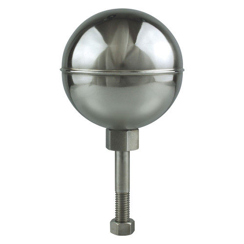Mirror Finish Stainless Steel Ball Topper - 5in