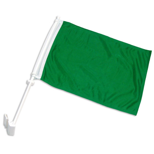 Solid Green Car Flag - 11in x 15in