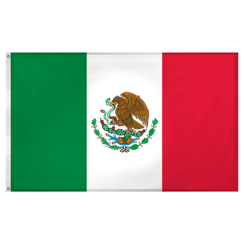 Mexico  flag 3ft x 5ft Super Knit Polyester