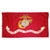Marine Corps 4ftx6ft Flag with Indoor Pole Hem and Fringe