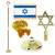 Super Tough 3ft x 5ft Israel Indoor Flag and Pole Kit