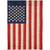 Carson Patriotic Applique Garden Flag - Tea Stained American Flag - 12.5in x 18in