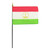 Tajikistan 4" x 6" Stick Flag