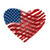 American Flag Heart Illustration (plain) - Downloadable Image