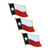 Texas Flag Lapel Pin - 3 Pack - 3/4" x 1/2"
