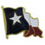 Waving Texas Flag Lapel Pin - 3/4" x 3/4"