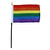 Rainbow 4in x 6in Stick Flag