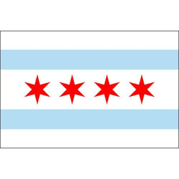 Chicago 2' X 3' Nylon Flag