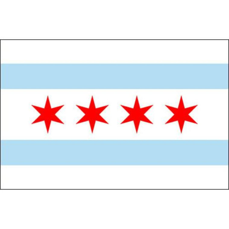 Chicago 6' X 10' Nylon Flag
