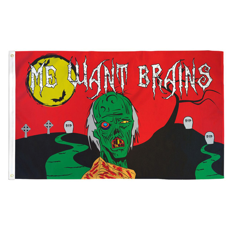 Halloween Zombie Flag - 3ft x 5ft Printed Polyester