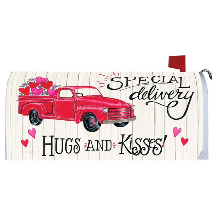 Valentines Day Mailbox Cover - Special Delivery - 17.75" x 20"