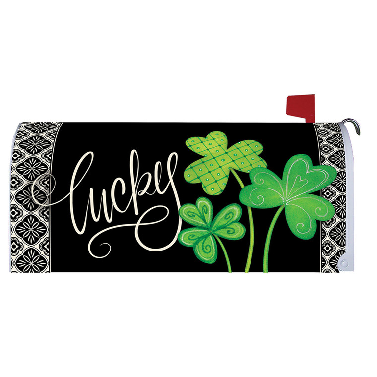 St. Patrick's Day Mailbox Cover - Lucky Clovers - 17.75" x 20"