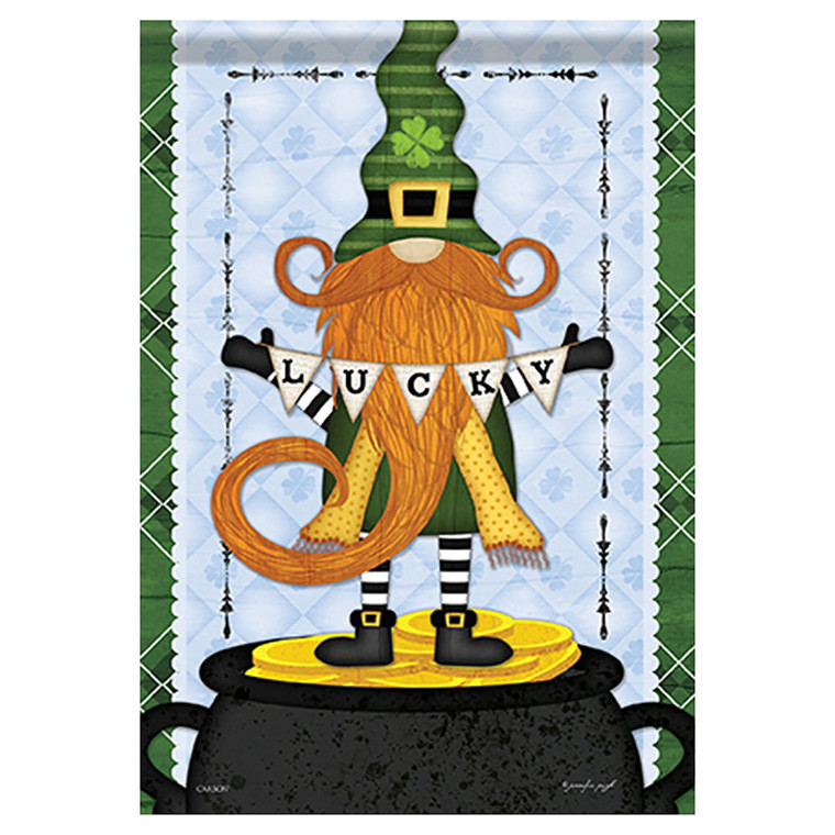 St. Patrick's Day Gnome Banner Flag - 28in x 40in