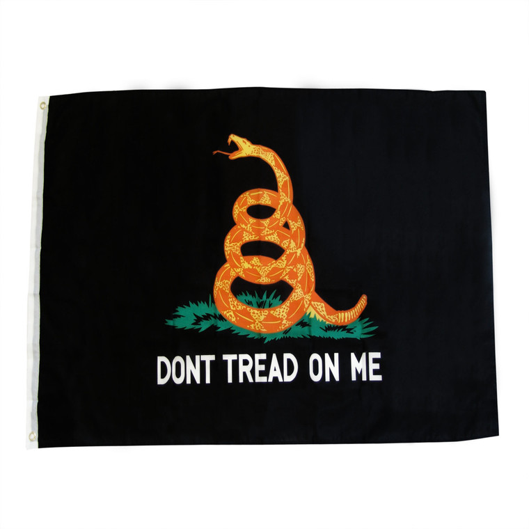 3ftx5ft Poly Black Gadsden Flag