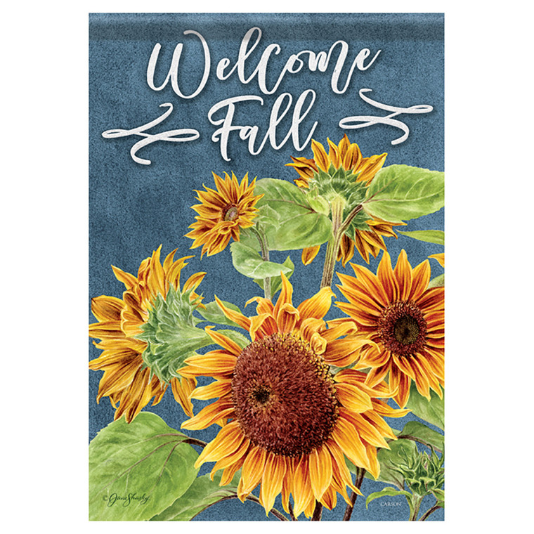 Carson Fall Banner Flag - Beautiful Sunflowers - 28in x 40in