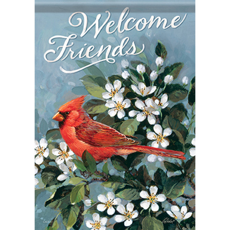 Carson Summer Garden Flag - Welcome Cardinal