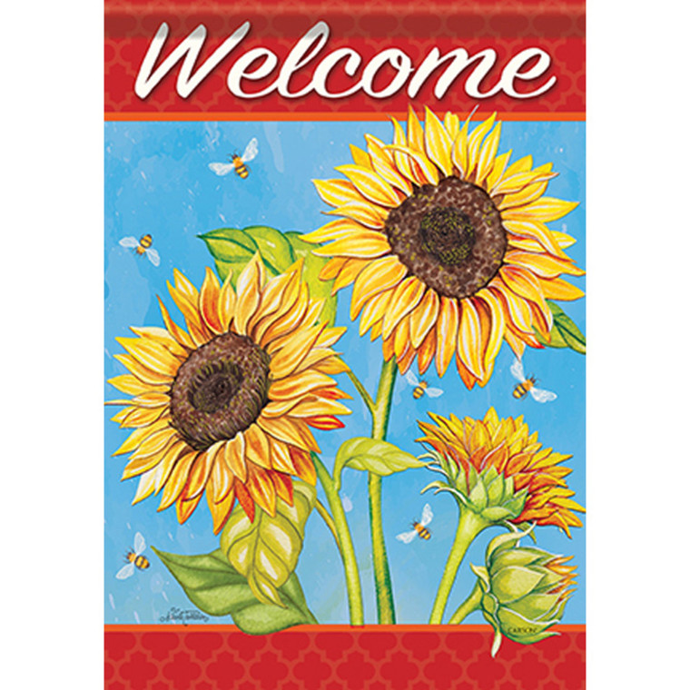 Carson Summer Banner Flag - Sunflower Field - 28in x 40in