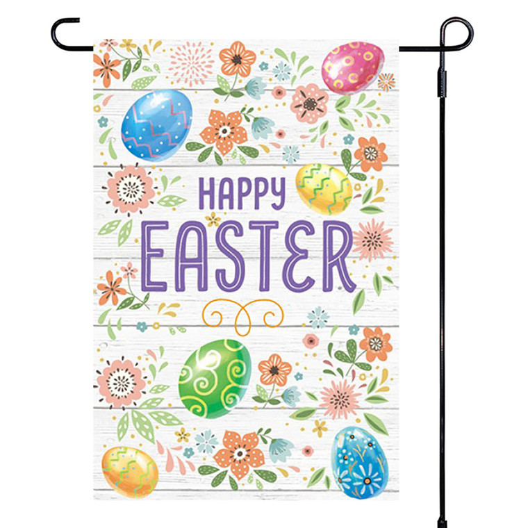 Super Tough Easter Garden Flag - Happy Easter - 12in x 18in