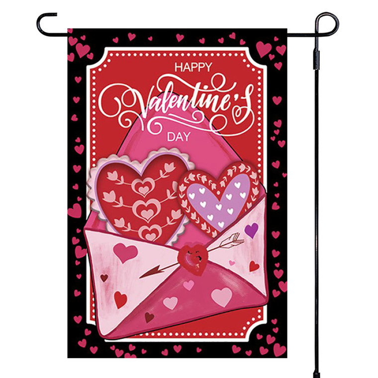 Super Tough Garden Flag - Valentine's Card - 12in x 18in