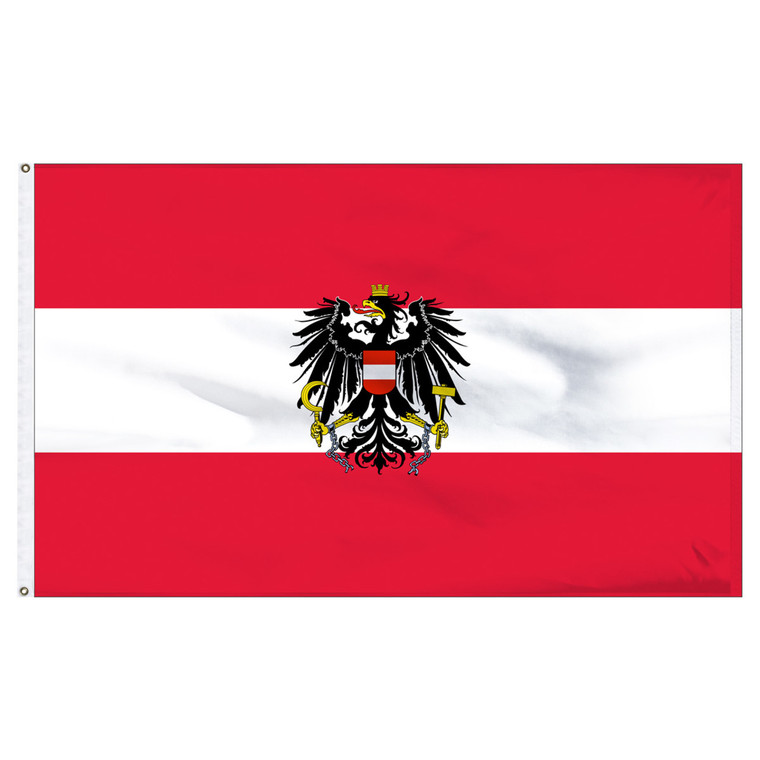 Austria 3' x 5' Nylon Flag With Eagle