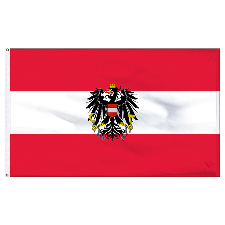 Austria 4' x 6' Nylon Flag With Eagle