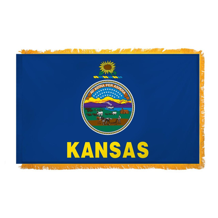 Super Tough Kansas Indoor Flag 3' x 5'  Nylon