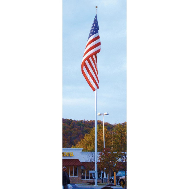 Continental Series 25ft Commercial Flagpole - .125in Wall Thickness - 5in Butt Diameter