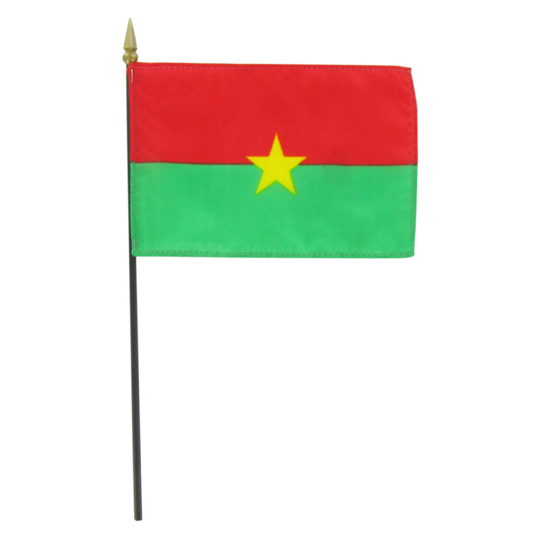 Burkina 4" x 6" Stick Flag