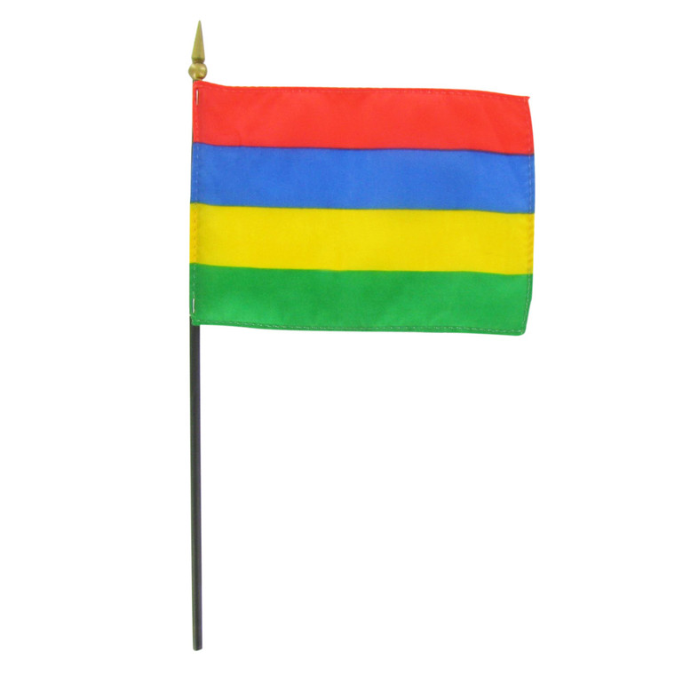 Mauritius 4" x 6" Stick Flag