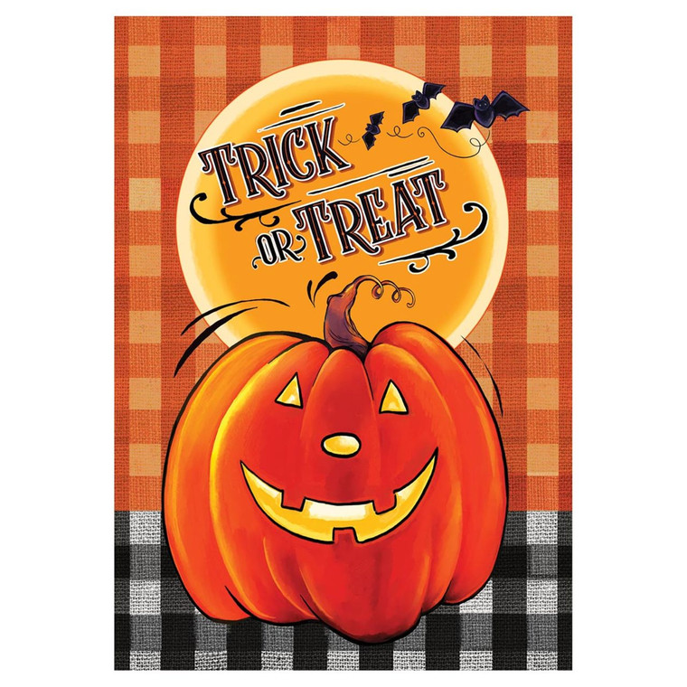 Trick Or Treat Happy Jack 12"x18" Garden Flag