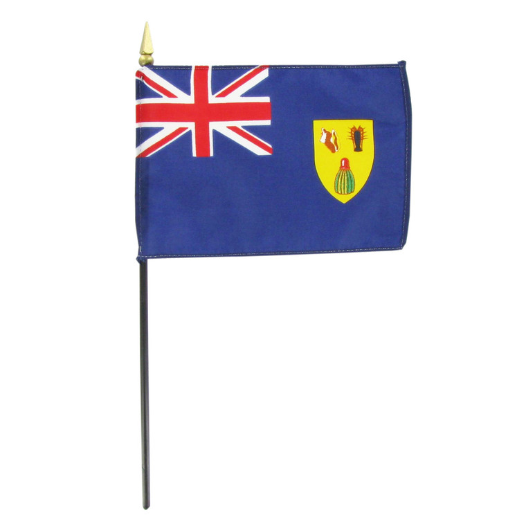 Turks and Caicos 4in x 6in Stick Flag