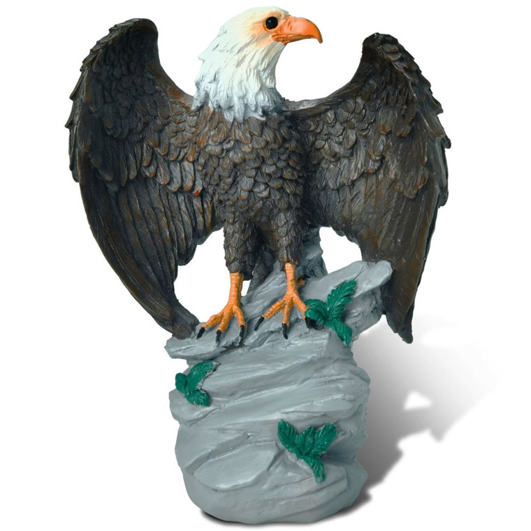 Wing Spread Perched Eagle Flagpole Topper With Matte Finish