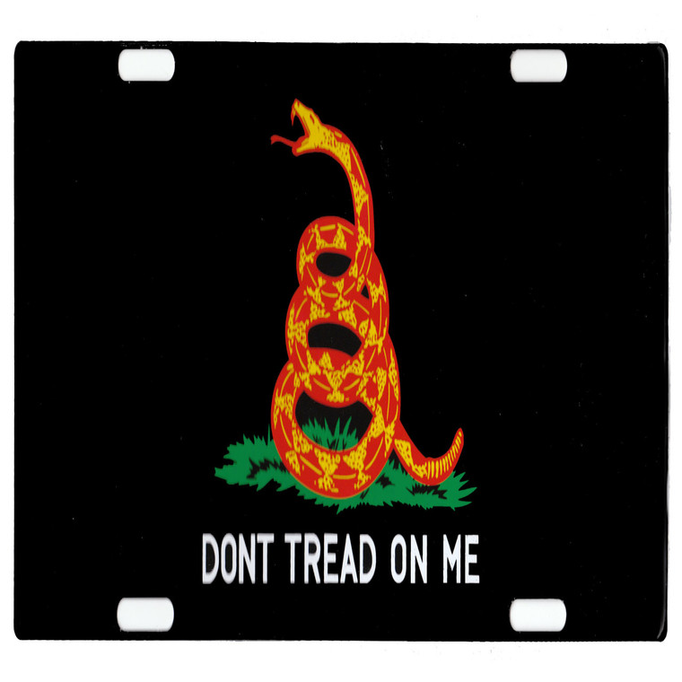 Black Gadsden Flag License Plate