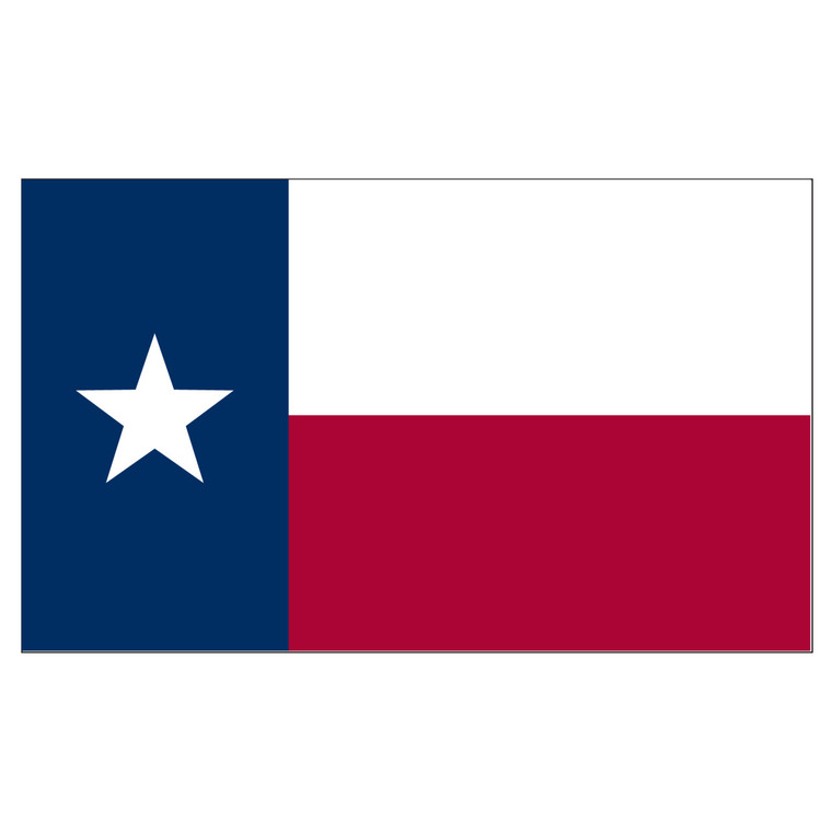 Texas Stick Flag 24in x 36in Polyester - Black Staff