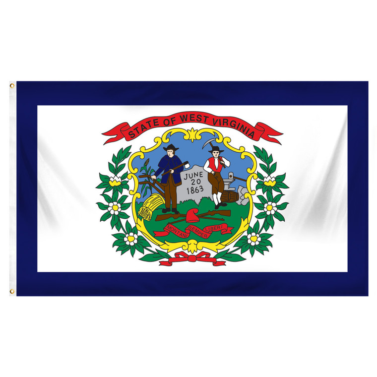 West Virginia State Flag 5ft x 8ft Spun Heavy Duty Polyester