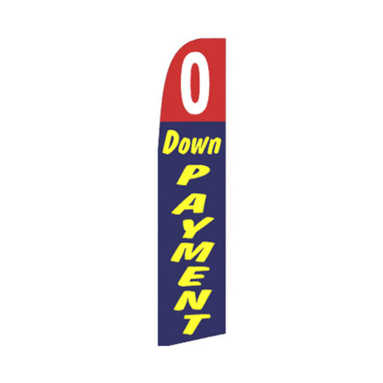 0 Down Payment Swooper Flag - Red & Blue