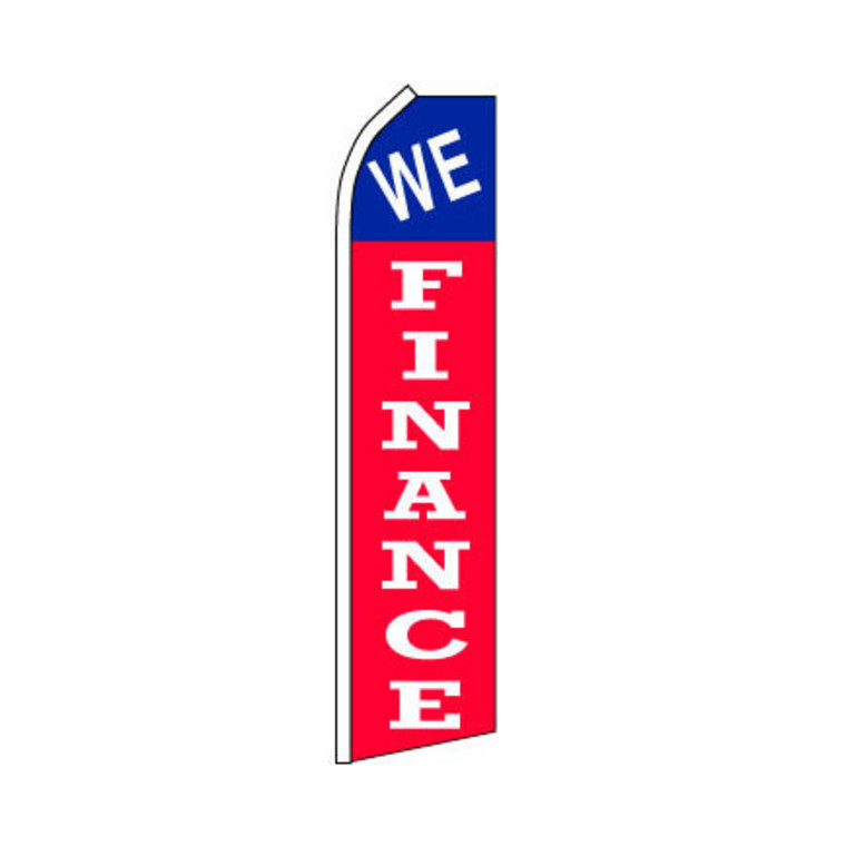 We Finanace Swooper Flag - 11.5ft x 2.5ft