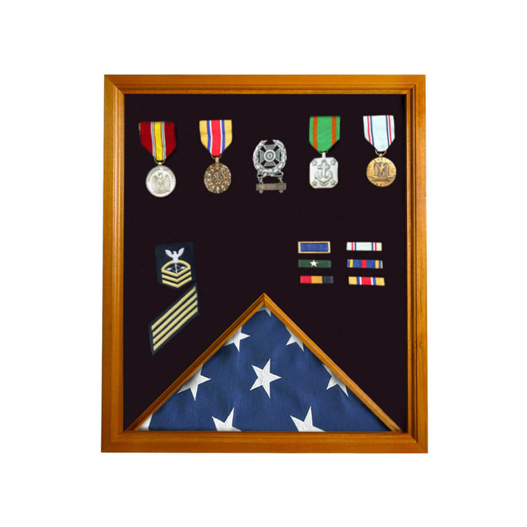 Monroe Oak Flag Shadowbox for 3' x 5' Flag