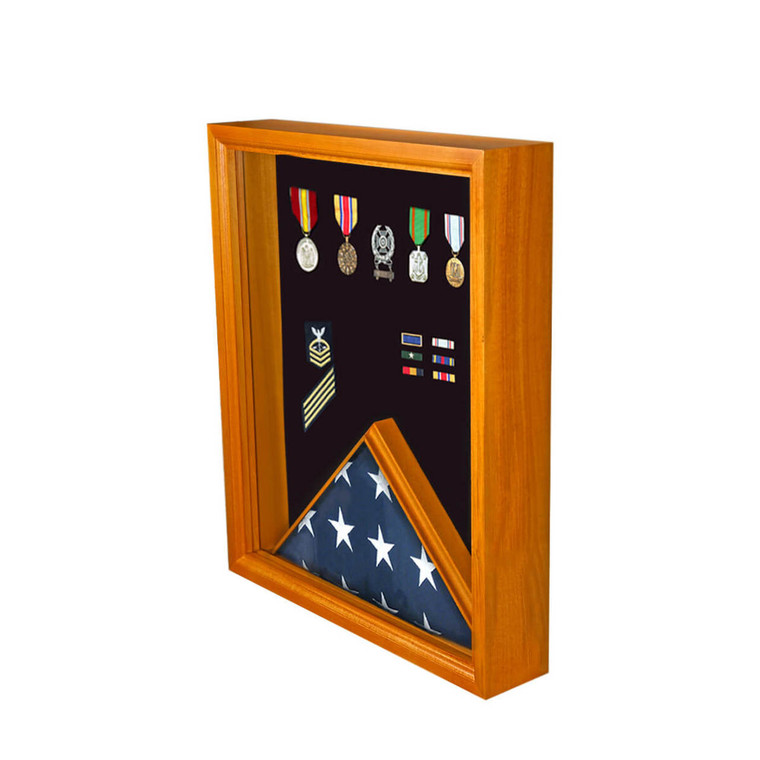 Monroe Oak Flag Shadowbox for 3' x 5' Flag