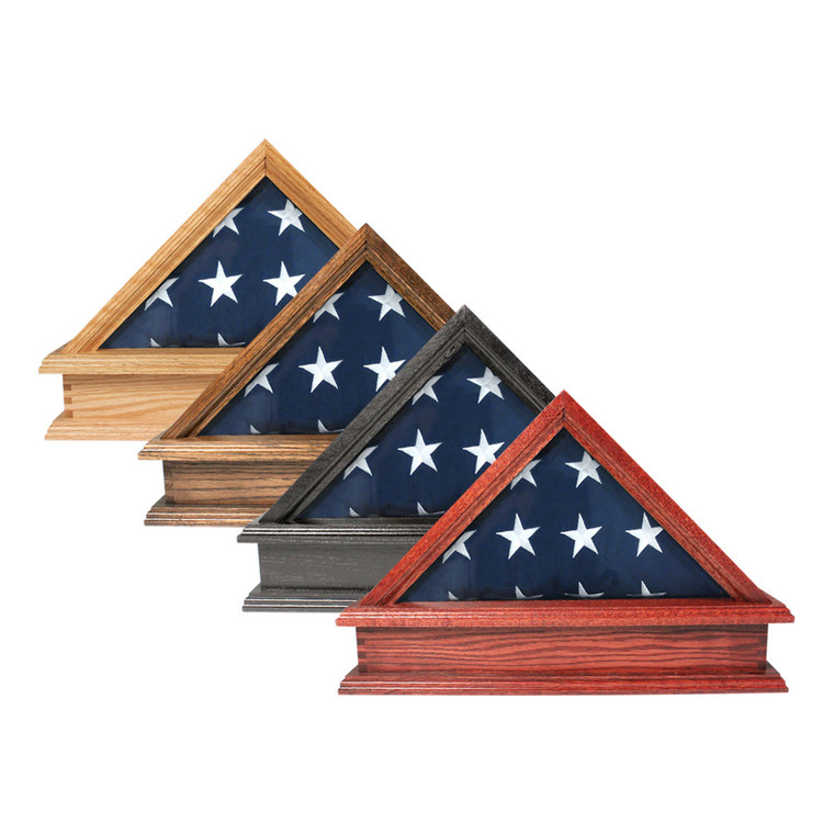 Jefferson Folded Flag Display Case & Pedestal  for 3' x 5' Flag