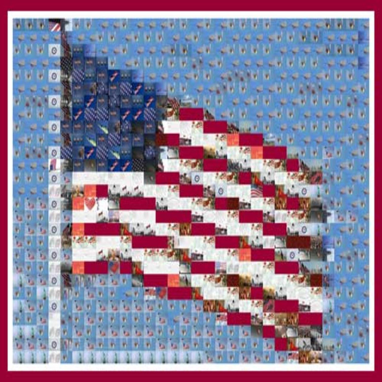 American Flag Mosaic Illustration - Downloadable Image