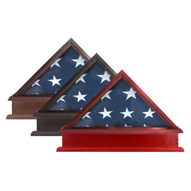 Truman Folded Flag Display Case & Pedestal  for 3' x 5' Flag