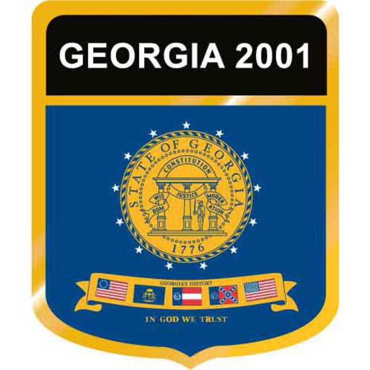 Georgia 2001 Flag Crest Clip Art - Downloadable Image