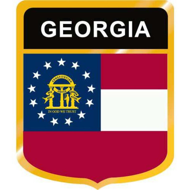 Georgia Flag Crest Clip Art - Downloadable Image