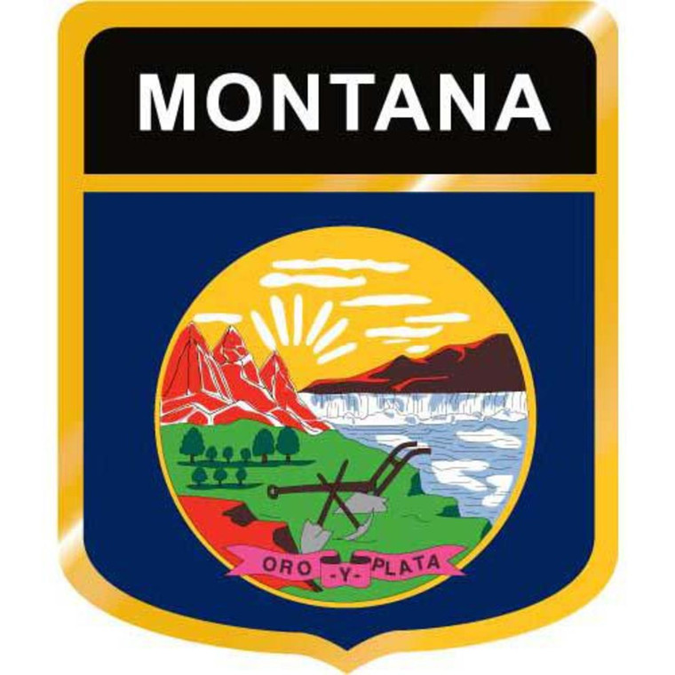 Montana Flag Crest Clip Art - Downloadable Image