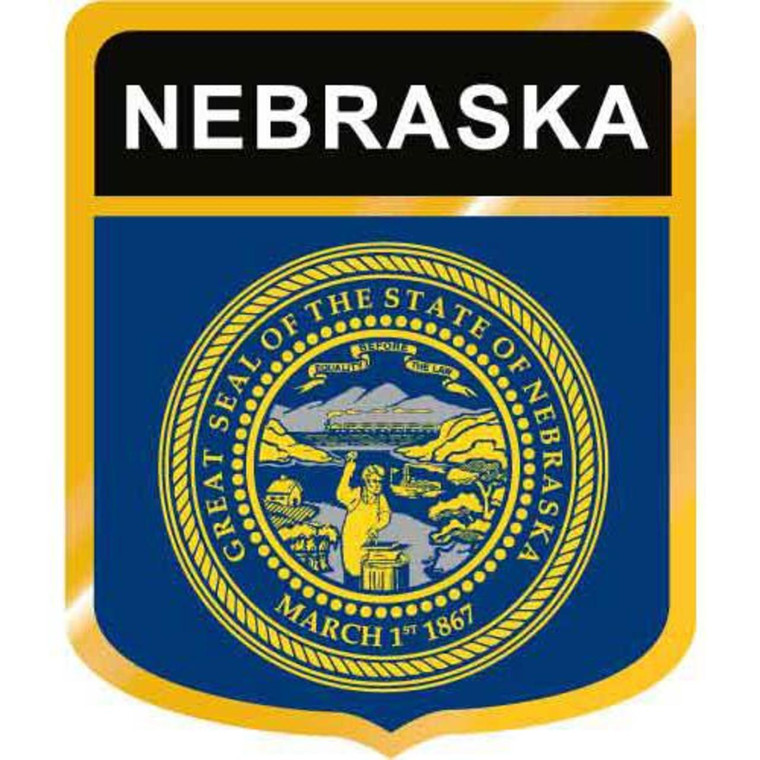 Nebraska Flag Crest Clip Art - Downloadable Image