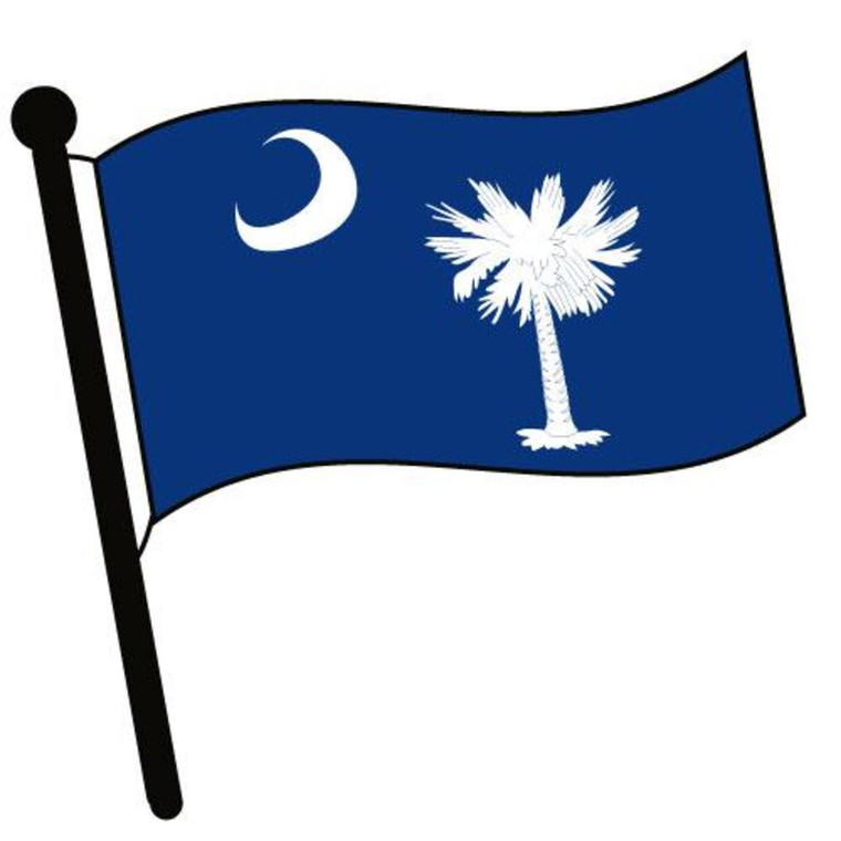 South Carolina Waving Flag Clip Art - Downloadable Image