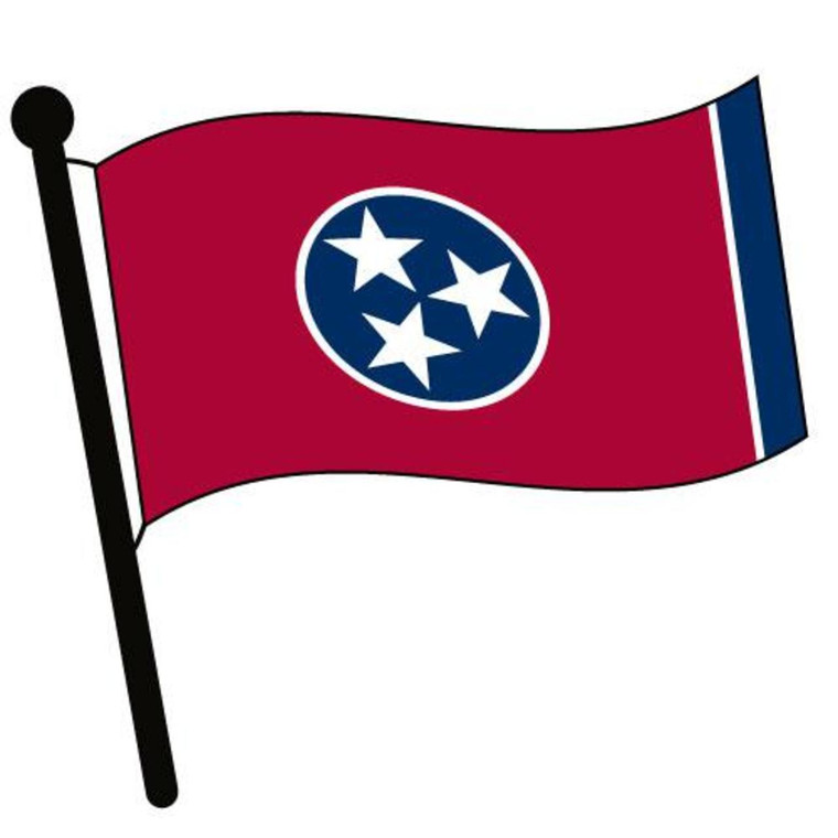 Tennessee Waving Flag Clip Art - Downloadable Image