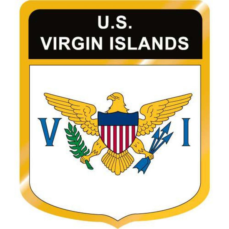 U.S. Virgin Islands Flag Crest Clip Art - Downloadable Image