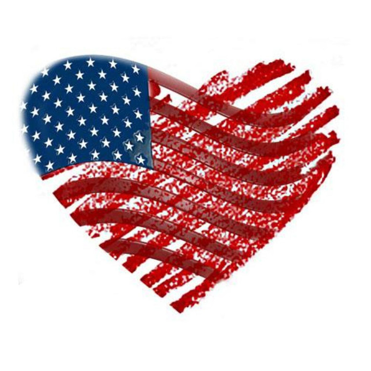 American Flag Heart Wallpaper 1024x768